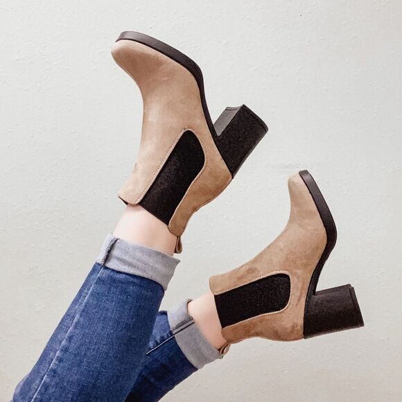 BEIGE FAUX SUEDE BOOTIE - Picture 4 of 4